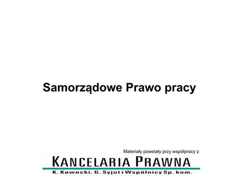 PPT Samorządowe Prawo pracy PowerPoint Presentation free download