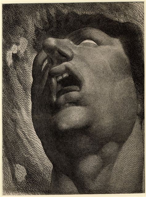 Head Of A Damned Soul In Dantes Inferno William Blake After Henry