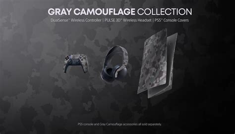 Ps5 Gray Camouflage Collection ขุมพลังความทมิฬที่สายเกมมิ่งต้องมี