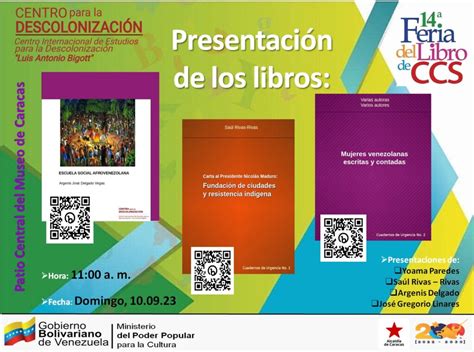 Centro Para La Descolonizaci N Participa En La Xiv Feria Del Libro De