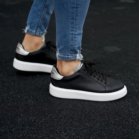 Men's Casual Sneakers Iconic Black-Grey | Martin Valen