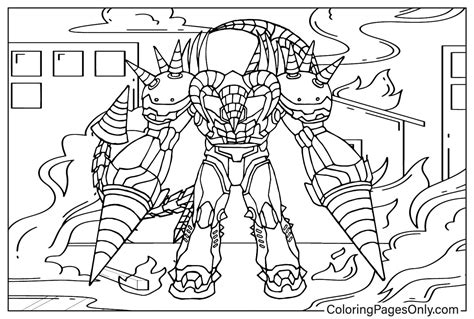 Upgraded Titan Drill Man Printable Coloring Page Free Printable