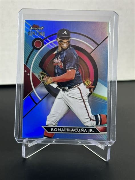 2023 Topps Finest Sky Blue Refractor 20 Ronald Acuña Jr 300 for