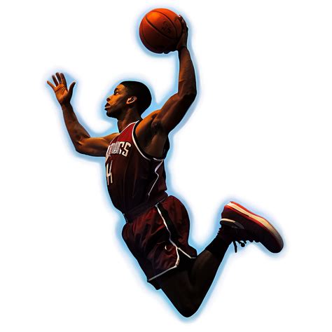 Basketball Player Silhouette Dunk Png Pvc36