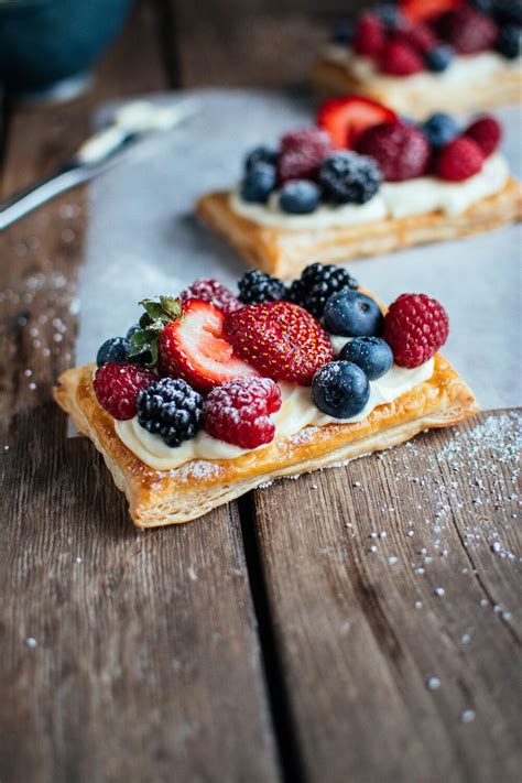 Puff Pastry Fruit Tarts With Lemon Curd Whipped Cream — The Farmers Daughter Lets Bake Something