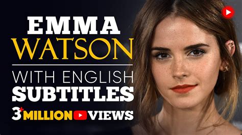 English Speech Emma Watson Gender Equality English Subtitles Youtube