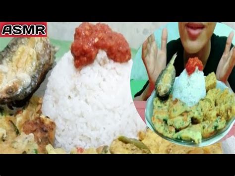 Nikmatnya Makan Telur Dadar Tempe Ikan Asin Sambel ASMR