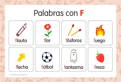 100 Palabras Con F Con Imágenes