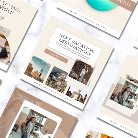 Travel Agent Instagram Post Templates Canva Travel Agent Template