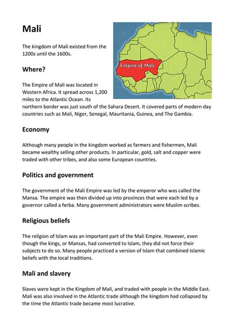 The Ancient Kingdoms Of West Africa Mali PDF