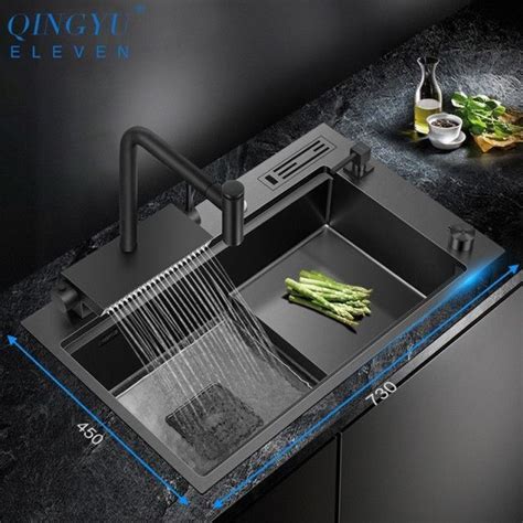 Elegant Stainless Steel Waterfall Kitchen Sink Mavigadget Keuken