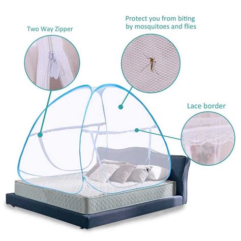 Folded Feature Mosquito Net For Bed Folding Mosquito Net Tent