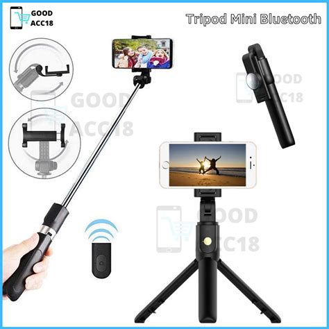 Jual Tongsis Selfie Stick Bluetooth Tripod Bluetooth Mini 3in1 Remote