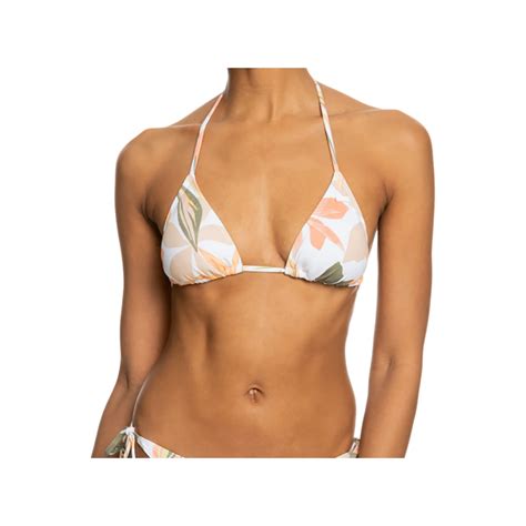 ROXY Bikini Top Pt Beach Classics Tiki Tri Bright White Subtly Salty