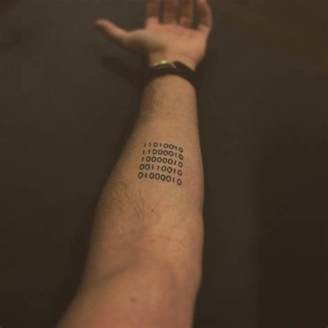 Fresh Binary Tattoo Tattoos For Guys Writing Tattoos Tattoos