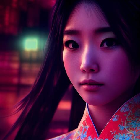 Premium Photo Geisha Woman Portrait Japanese Girl 3d Rendering