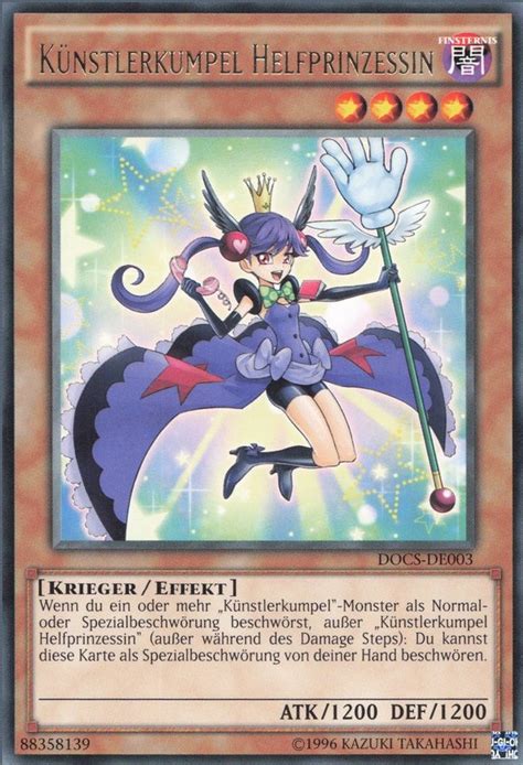 Recollectibles Sammelkarte Yugioh Karte Künstlerkumpel Helfprinzessin