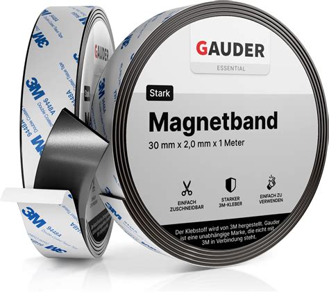 Gauder Magnetband Stark Selbstklebend Mit M Kleber Magnetstreifen