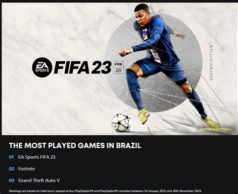 PlayStation No Brasil FIFA 23 Foi Mais Jogado Do Em 2023