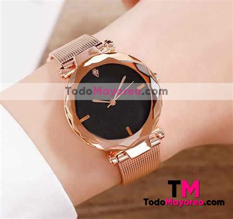 Reloj Rosado Extensible Metal Mesh Caratula Elegante R Relojes De