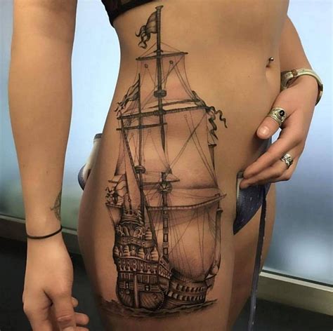 Pin By Brian Hite On Ship Tattoos Tattoos Ship Tattoo Thigh Tattoos