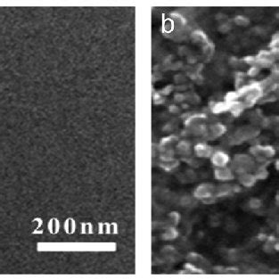 SEM Images Of PEDOT PSS Film A And TiO 2 PEDOT PSS Composite Film B