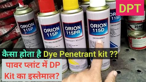 DPT Dye Penetrant Test Information About DP Kit Developer