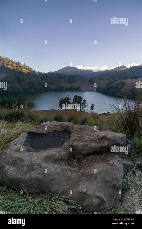 Ranu Kumbolo Lake Is Holy Lake For Hindu Located In Bromo Tengger