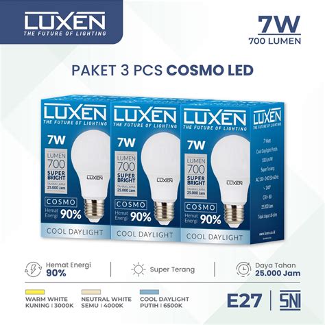 Jual Luxen Cosmo Led Bulb Watt Paket Pcs Shopee Indonesia