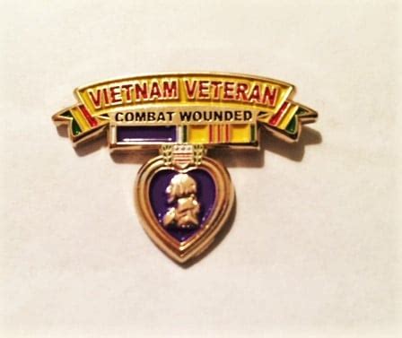 Vietnam Veteran / Purple Heart pin | Command Headquarters