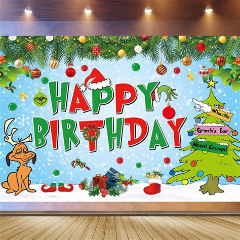 Amazon Christmas Backdrop For Grinch Christmas Theme Party