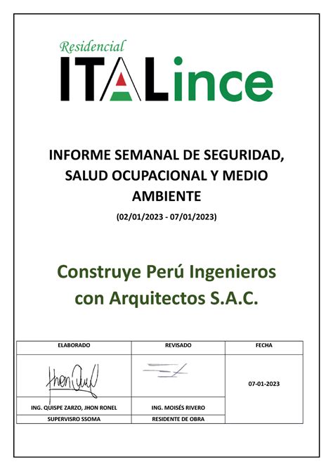 Informe Semanal DE Seguridad 2 1 23 A 7 1 23 INFORME SEMANAL DE