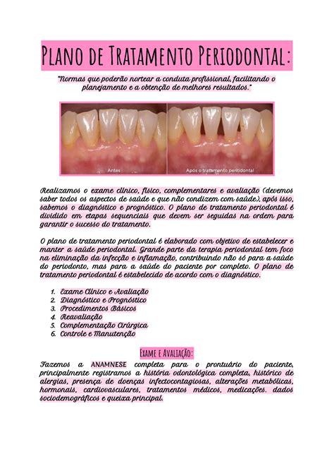 Plano De Tratamento Odontologico Braincp