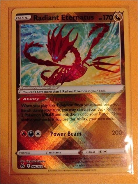 Radiant Eternatus Crown Zenith Ultra Rare Pokemon Card