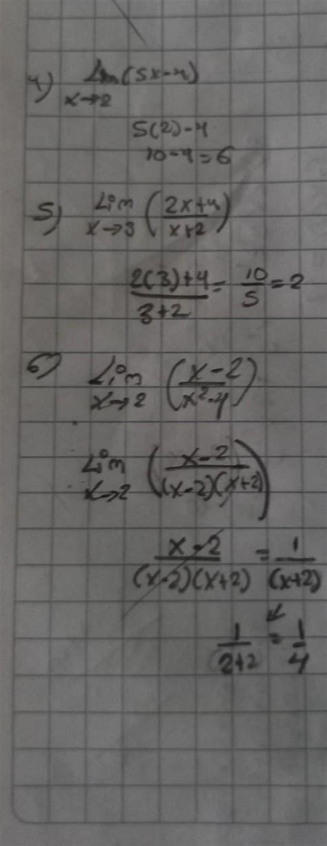 CALCULA EL LIMITE Lim Poner Procedimiento Brainly Lat