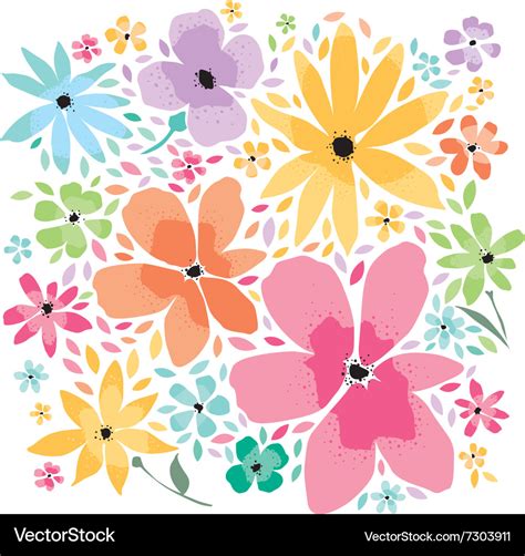 Floral background in pastel colors Royalty Free Vector Image