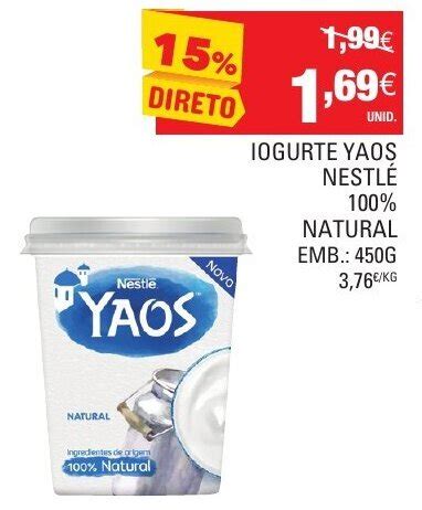 Promo O Iogurte Yaos Nestl Natural G Em Continente