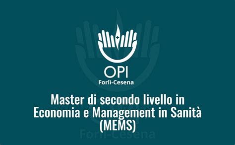 Master Di Secondo Livello In Economia E Management In Sanit Mems