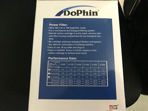 Dophin H500 Aquarium Power Filter 580lh Pet Supplies Homes And Other