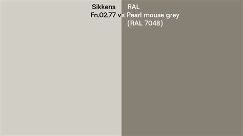 Sikkens Fn 02 77 Vs Ral Pearl Mouse Grey Ral 7048 Side By Side Comparison