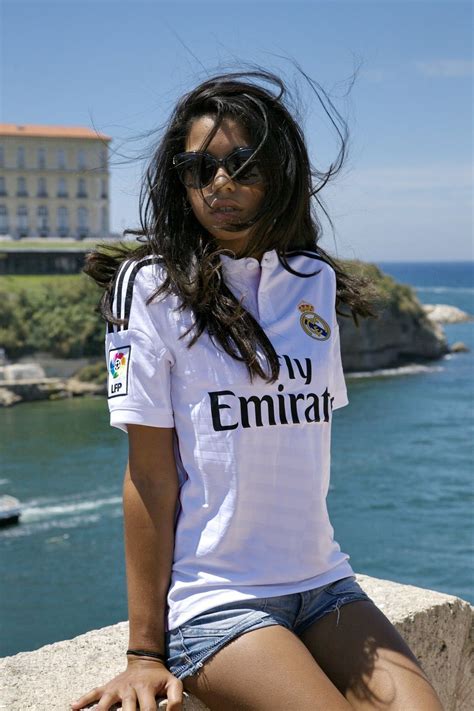 Real Madrid Girl In The Sun South Of France Madrid Girl Real Madrid Shirt Football Jersey