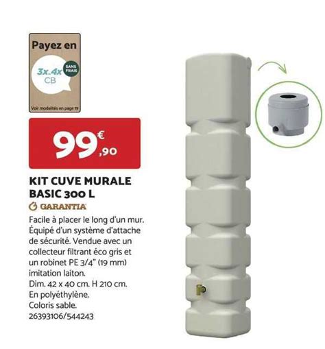 Promo Kit Cuve Murale Basic 300 L Garantia chez Bricomarché iCatalogue fr