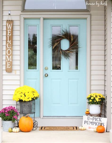 Decorating A Small Front Stoop For Fall House By Hoff Stoop Decor