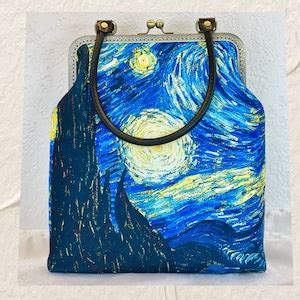 Large Purse Van Gogh Purse Birthday Gift Shoulder Bag Kiss Lock