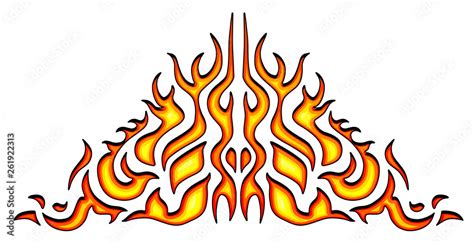 Vehicle Sticker Burning Flame Car And Bike Color Vinyl Decals