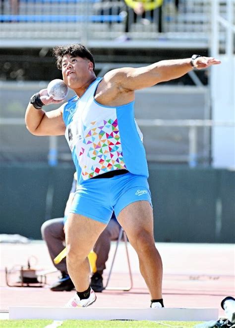 【写真・画像】＜鹿児島国体＞陸上成年男子砲丸投げ 岩佐隆時（チームssp）準優勝「技術全て出せた」 スポーツ 佐賀県のニュース 佐賀新聞