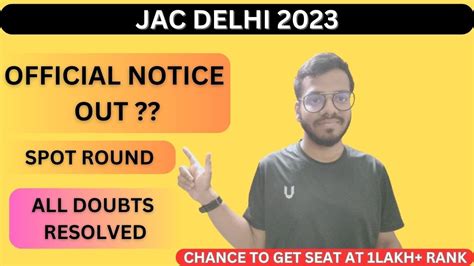 Spot Round Jac Delhi Official Notice Dtu Nsut Iiit