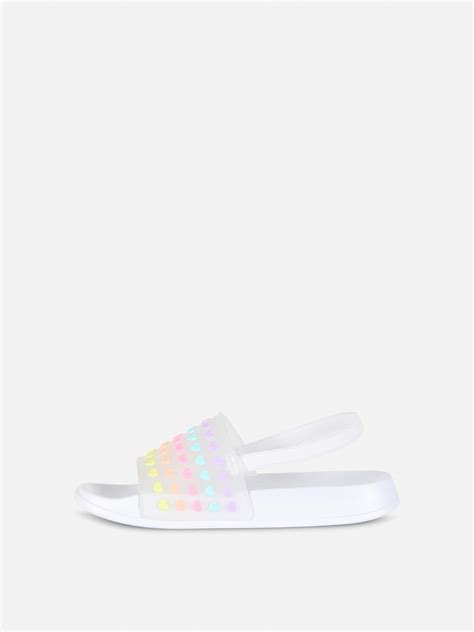 Chanclas De Piscina Con Rayas Y Corazones Multicolor Ni As Primark