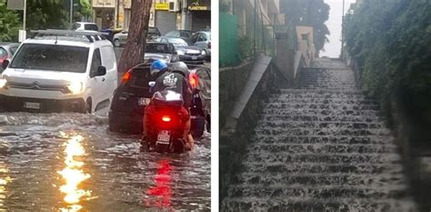 Maltempo Piogge Torrenziali A Messina Strade Allagate In Centro E