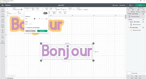 La fonction décalage sur Cricut Design Space Crafty Tiph